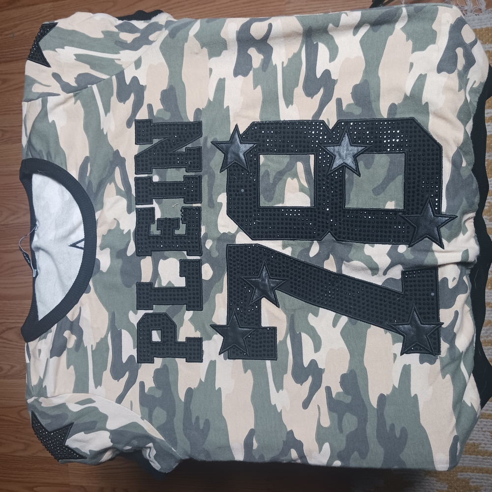 Philipp Plein Camouflage Tee with Black Details